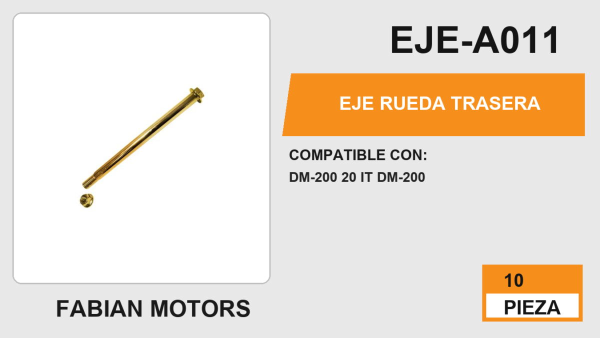 EJE RUEDA TRASERA