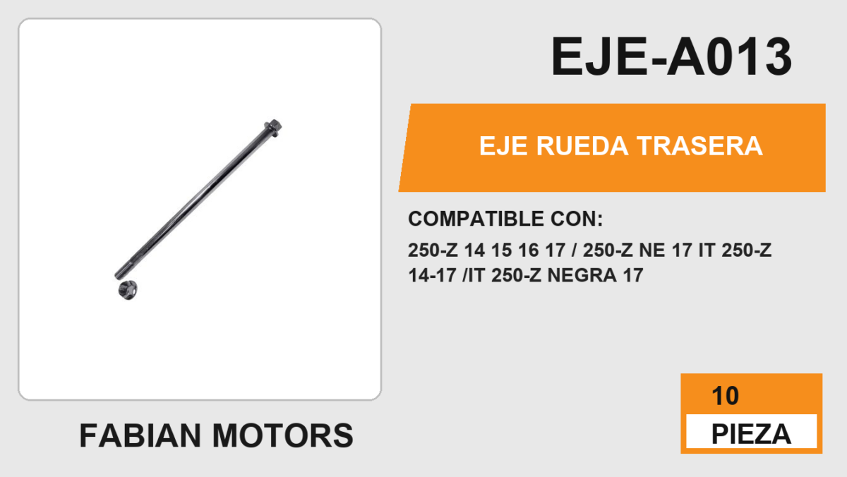 EJE RUEDA TRASERA