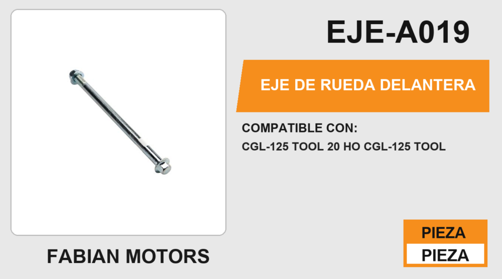 EJE DE RUEDA DELANTERA