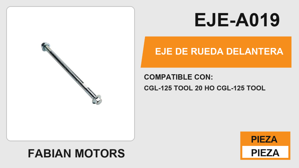 EJE DE RUEDA DELANTERA