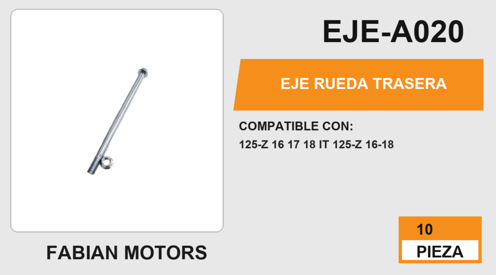 EJE RUEDA TRASERA
