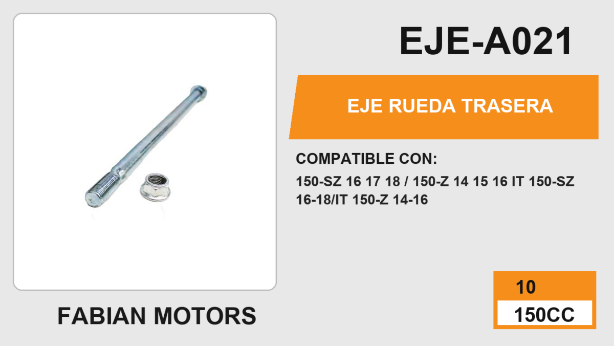 EJE RUEDA TRASERA