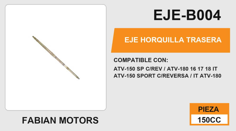 EJE HORQUILLA TRASERA