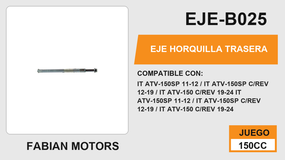 EJE HORQUILLA TRASERA