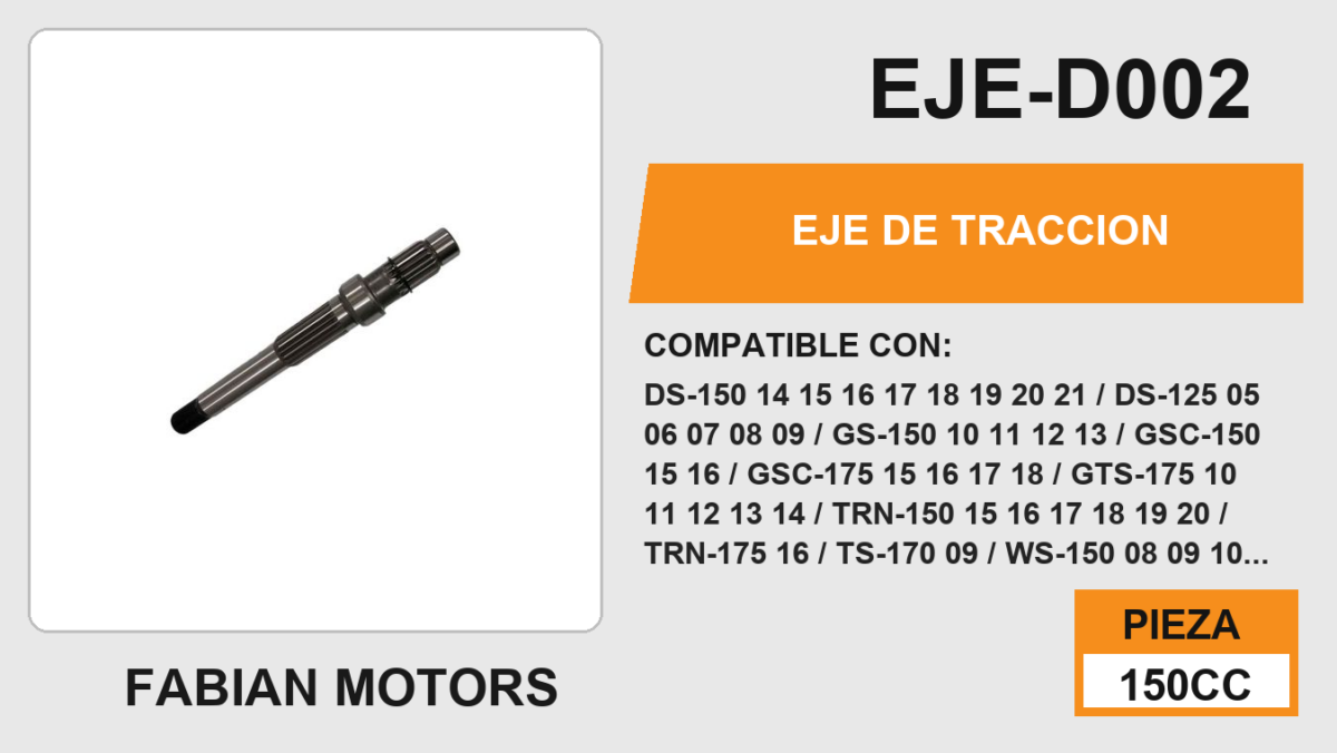 EJE DE TRACCION