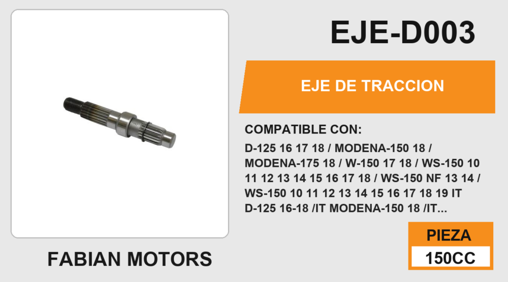 EJE DE TRACCION