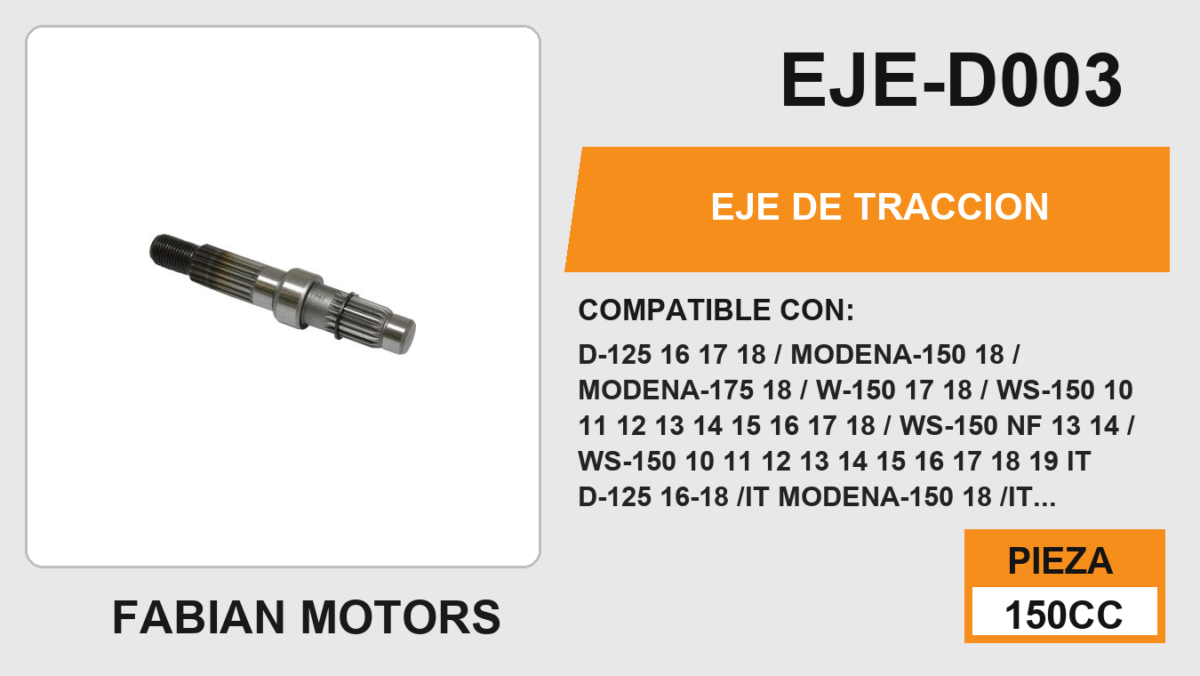 EJE DE TRACCION