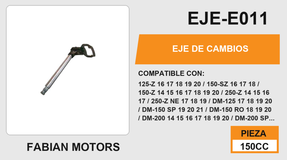 EJE DE CAMBIOS