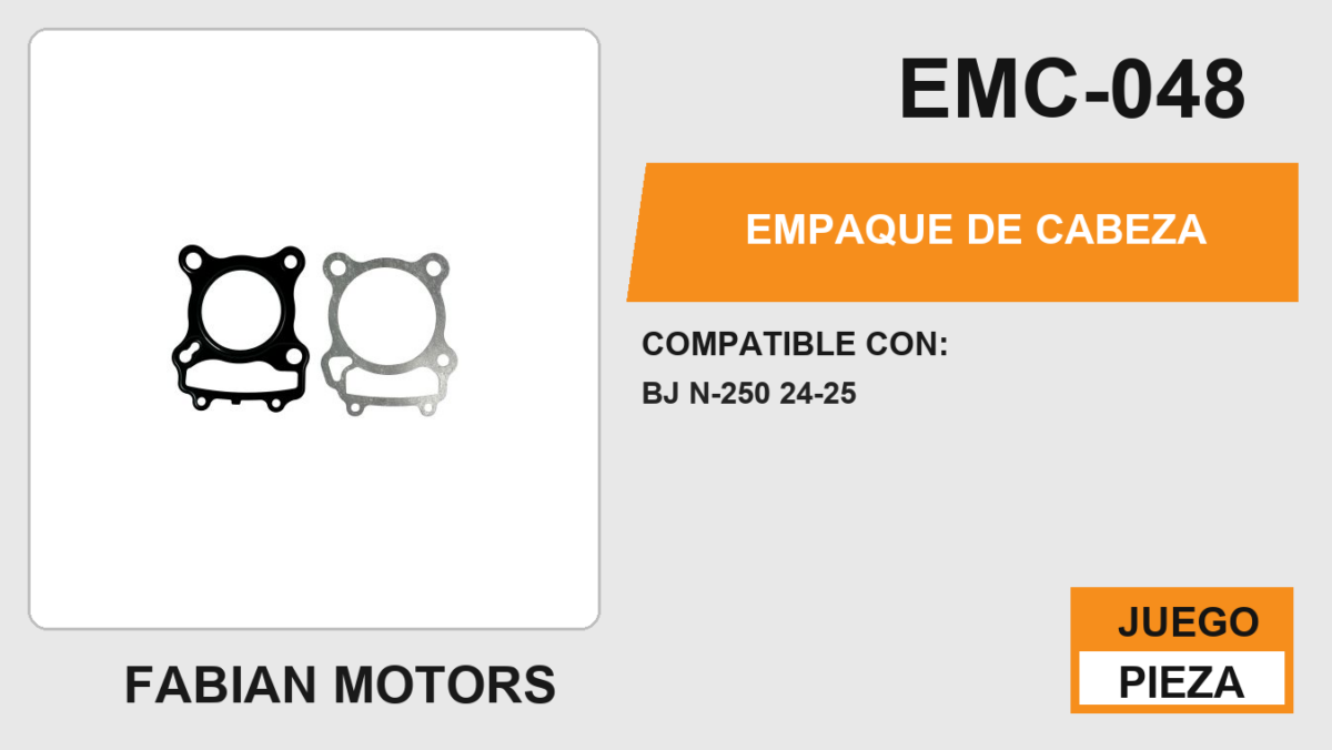 EMPAQUE DE CABEZA