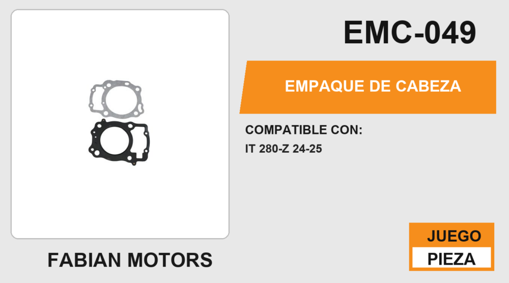 EMPAQUE DE CABEZA