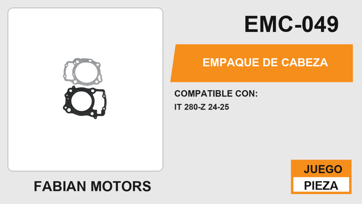 EMPAQUE DE CABEZA