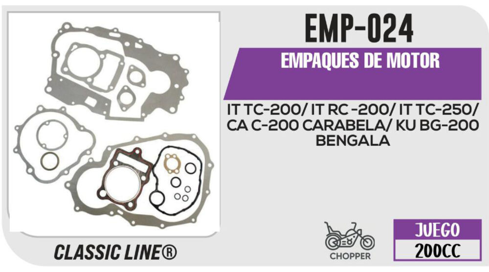 EMPAQUES DE MOTOR