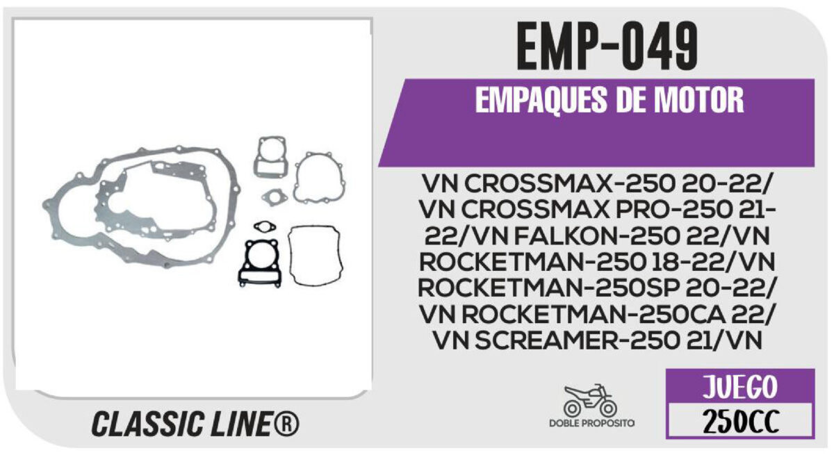EMPAQUES DE MOTOR