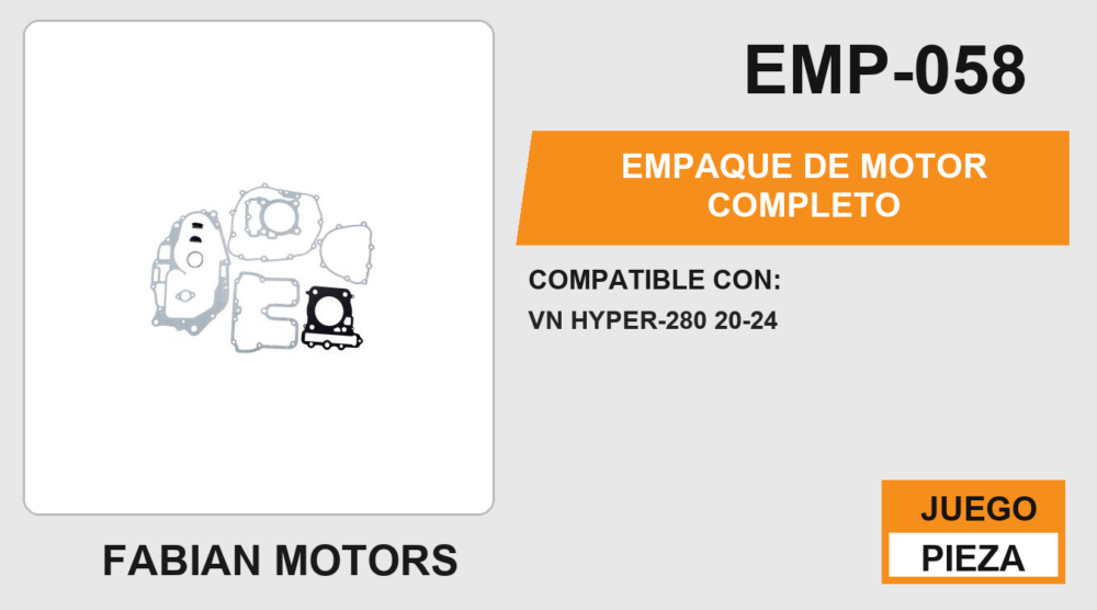 EMPAQUE DE MOTOR COMPLETO