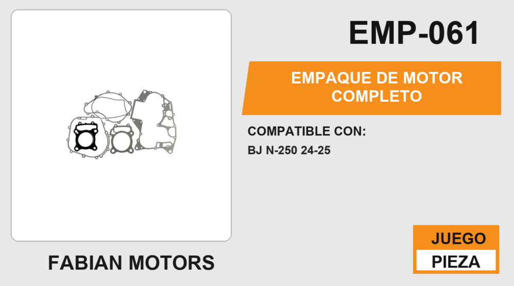 EMPAQUE DE MOTOR COMPLETO