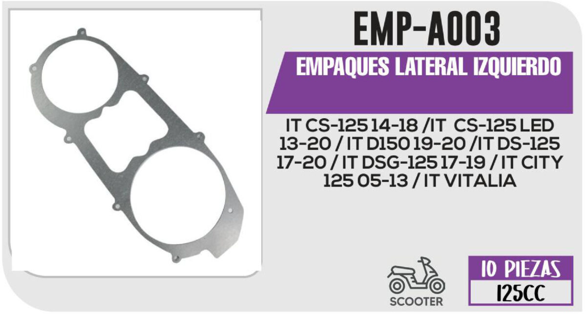 EMPAQUE LATERAL IZQUIERDO