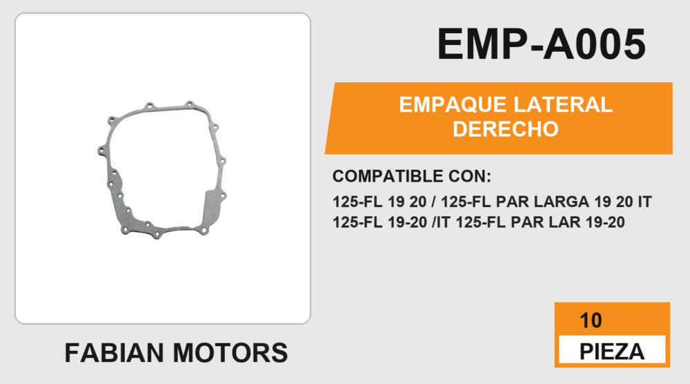 EMPAQUE LATERAL DERECHO