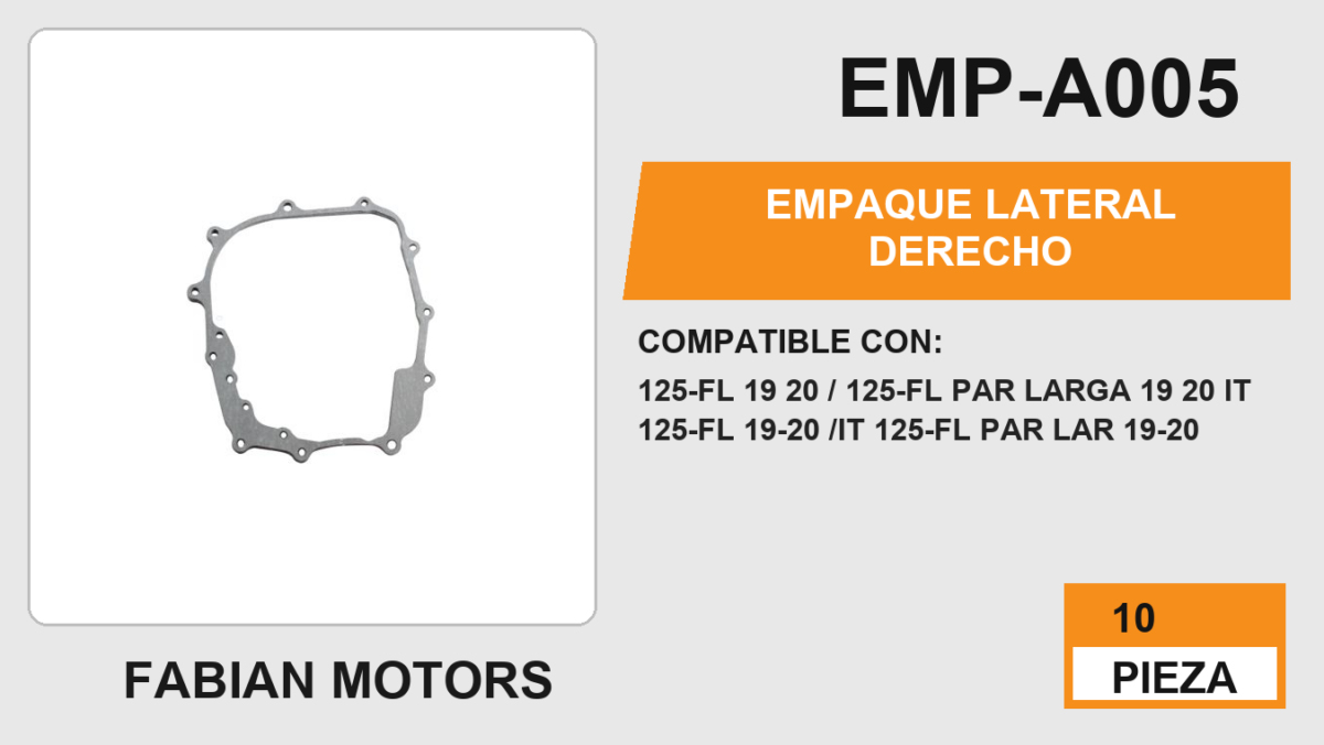 EMPAQUE LATERAL DERECHO
