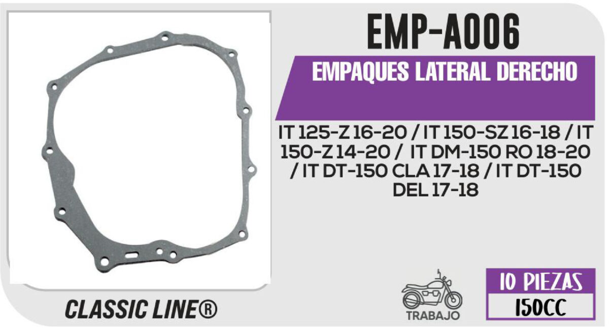 EMPAQUE LATERAL DERECHO