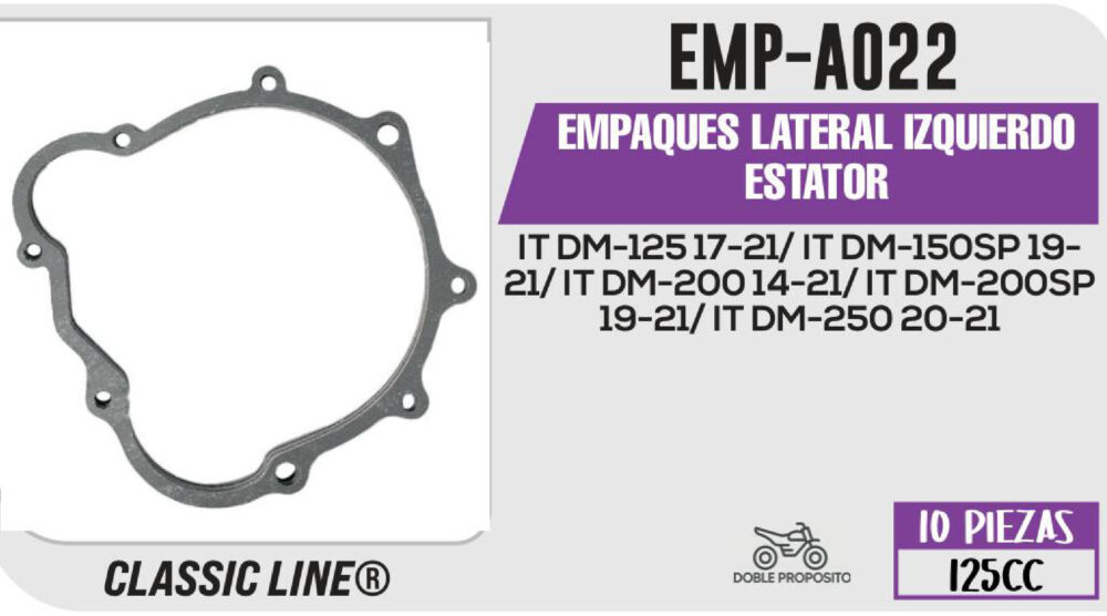 EMPAQUE LATERAL IZQUIERDO ESTATOR