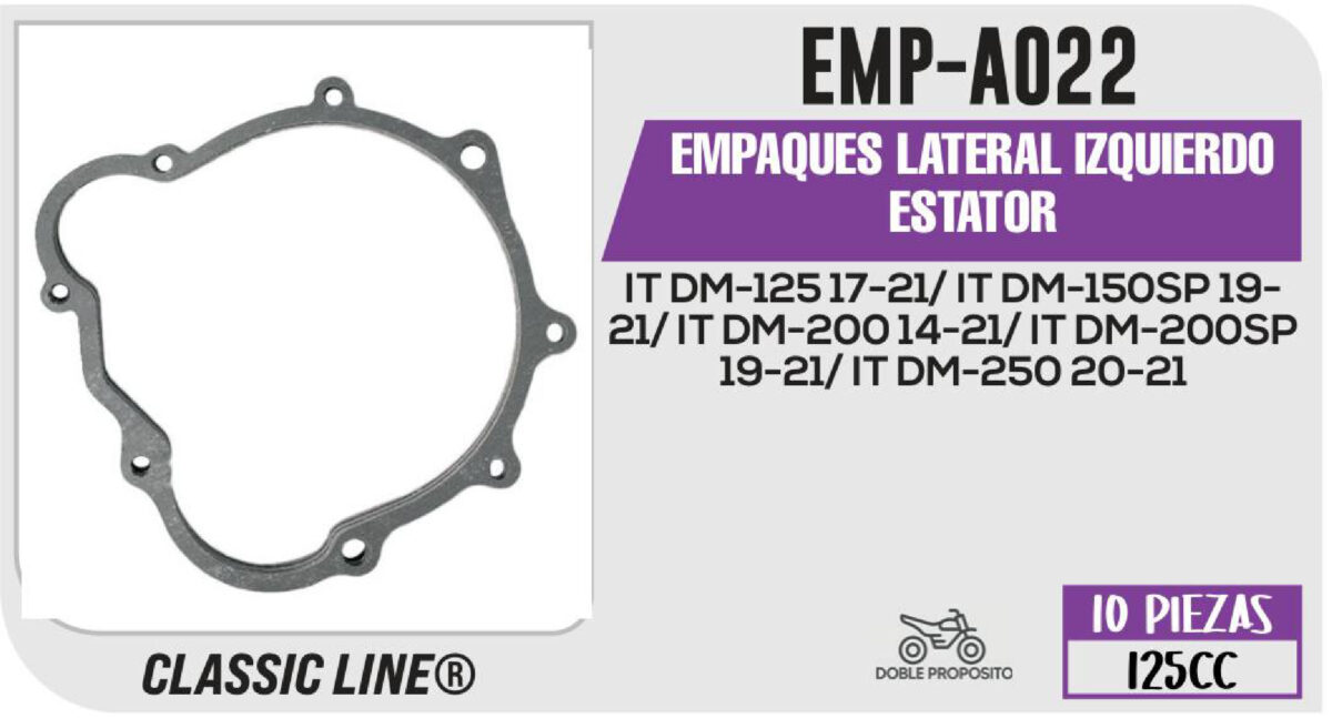 EMPAQUE LATERAL IZQUIERDO ESTATOR