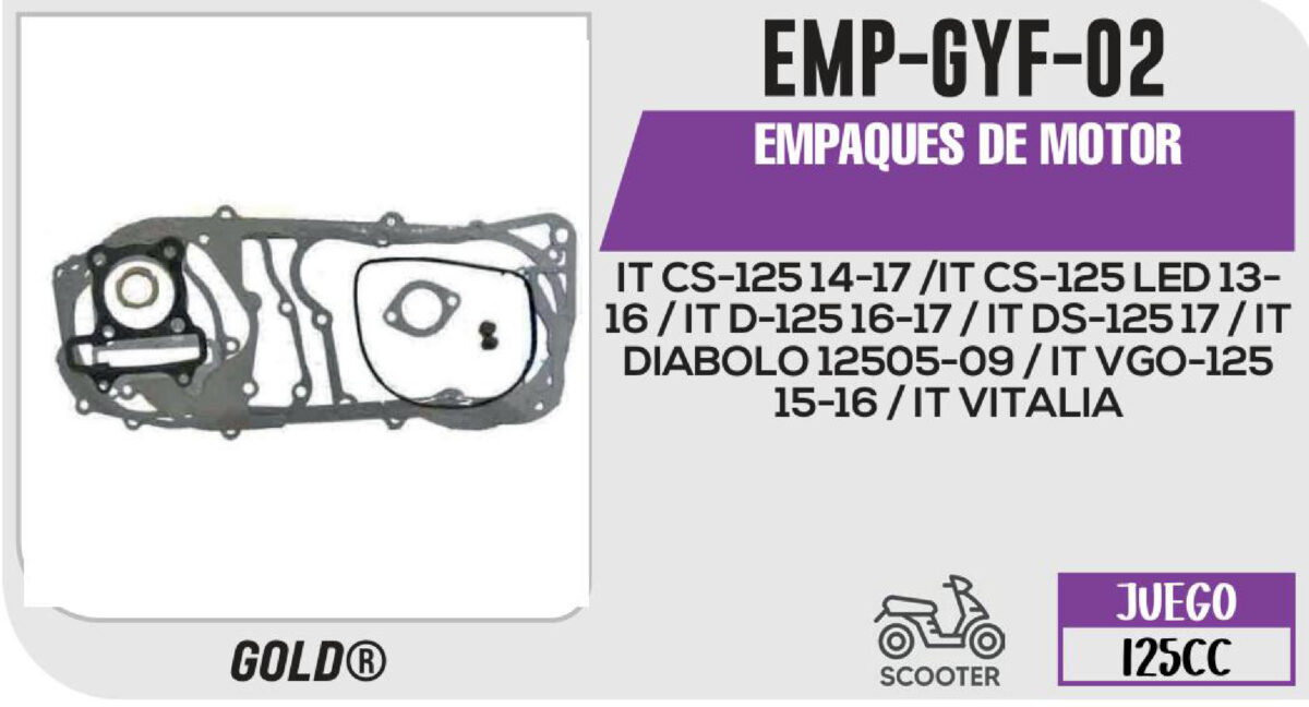 EMPAQUES DE MOTOR