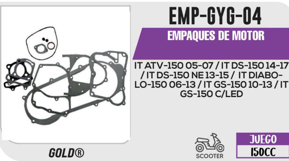 EMPAQUES DE MOTOR
