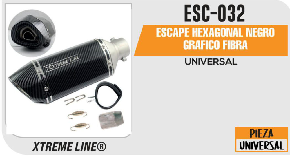 ESCAPE HEXAGONAL NEGRO GRAFICO FIBRA
