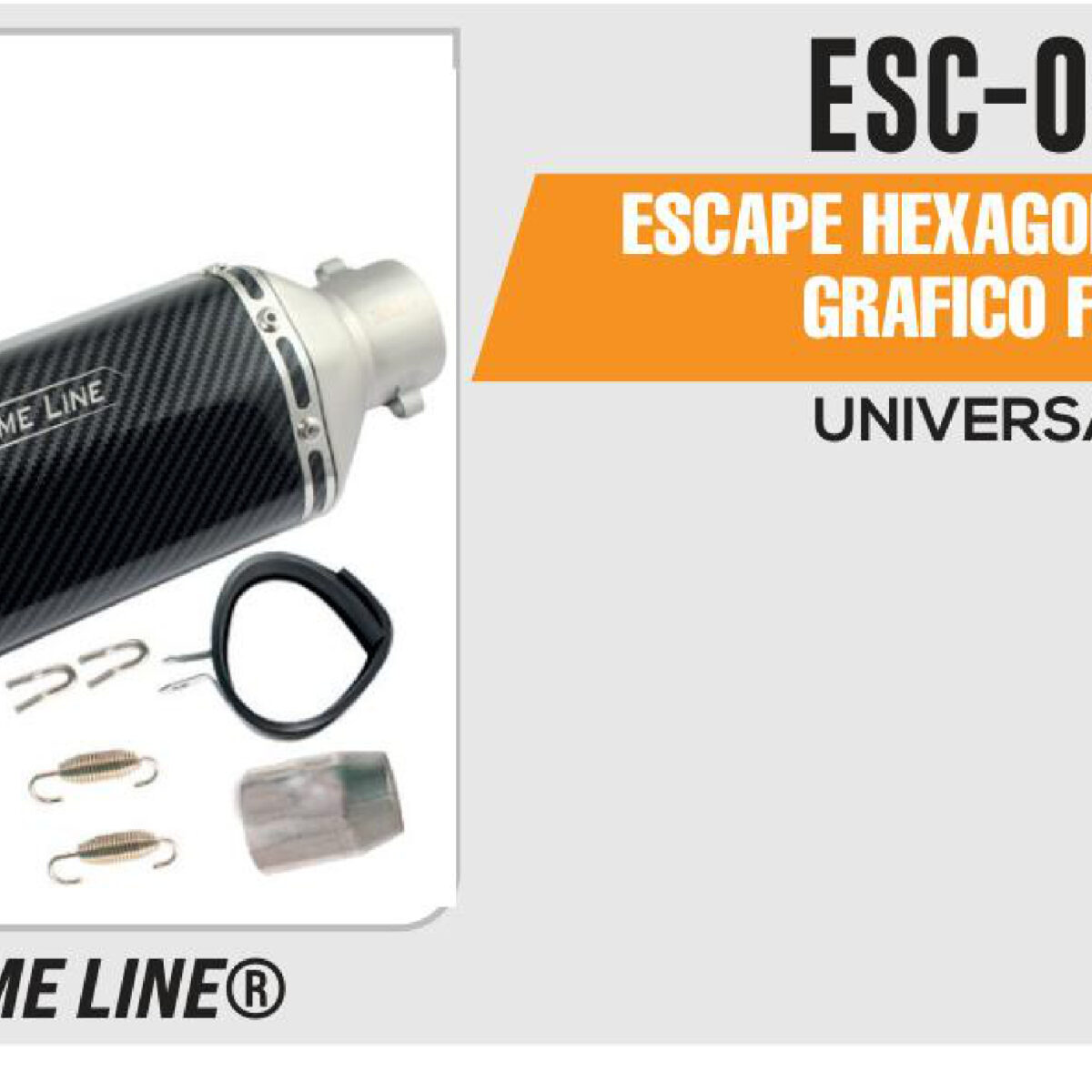 ESCAPE HEXAGONAL NEGRO GRAFICO FIBRA