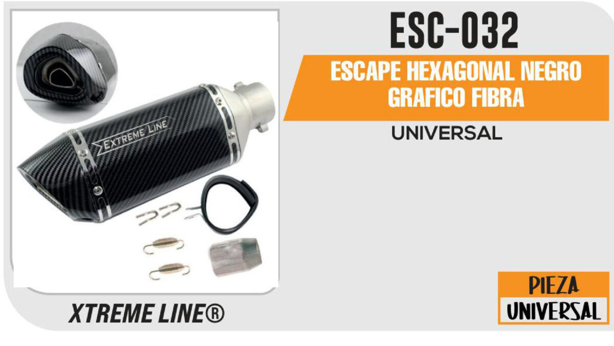 ESCAPE HEXAGONAL NEGRO GRAFICO FIBRA