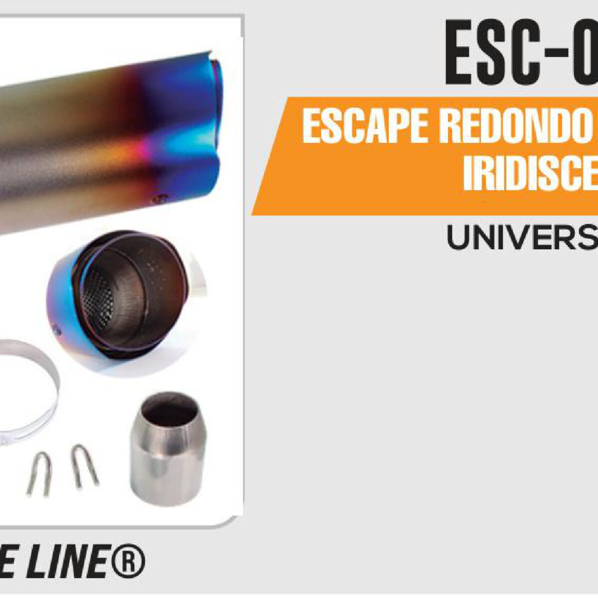 ESCAPE REDONDO CORTO PLATA IRIDISCENTE