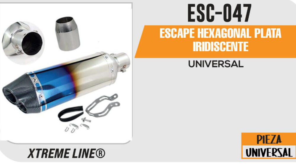 ESCAPE HEXAGONAL PLATA IRIDISCENTE