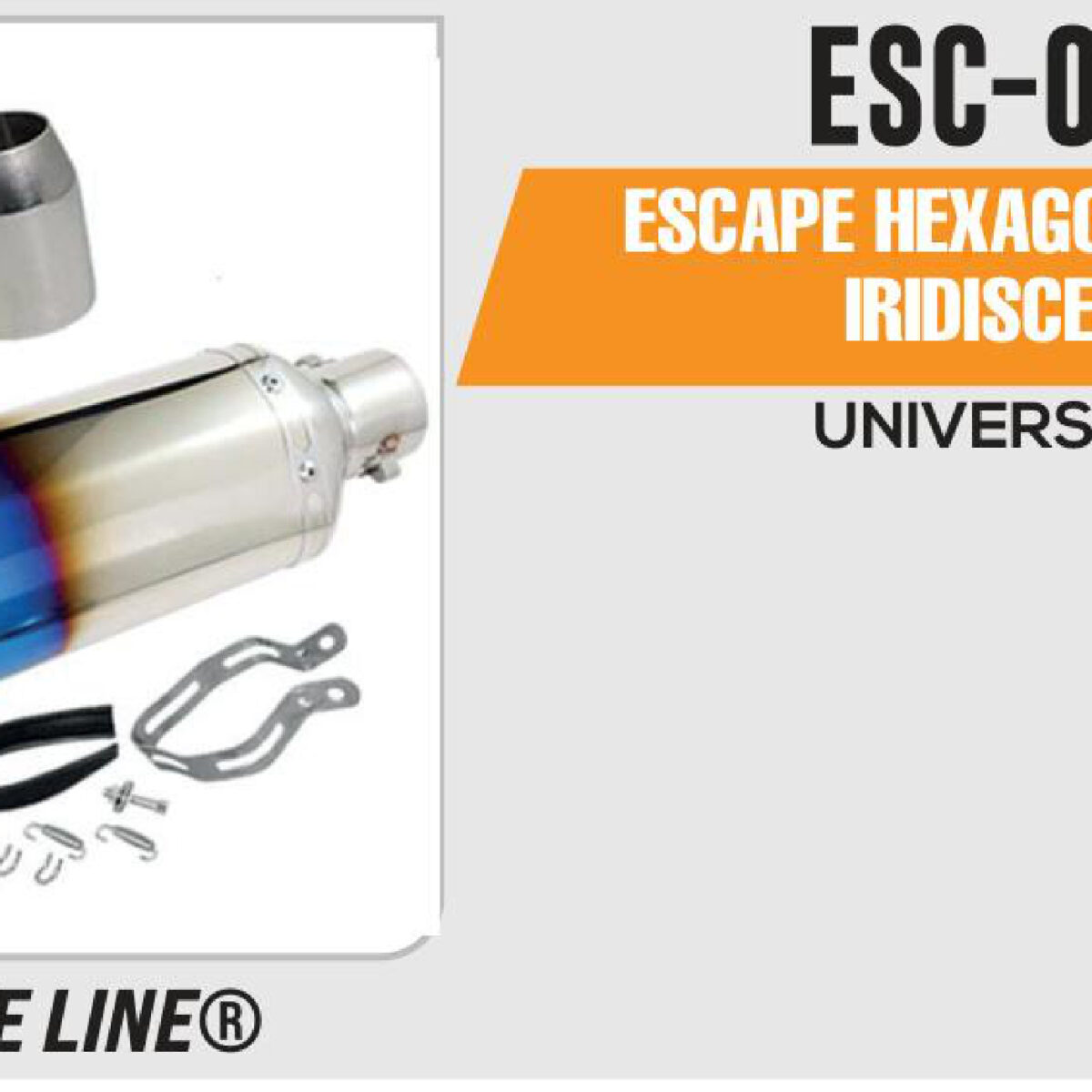 ESCAPE HEXAGONAL PLATA IRIDISCENTE