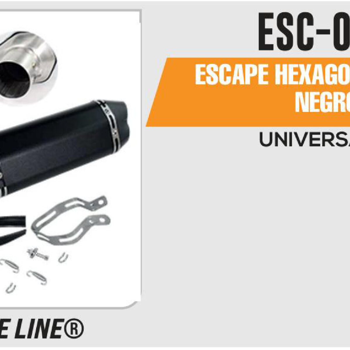 ESCAPE HEXAGONAL PLATA/NEGRO