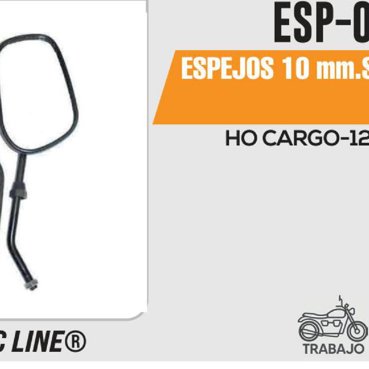 ESPEJOS 10mm.SM452 NEGRO