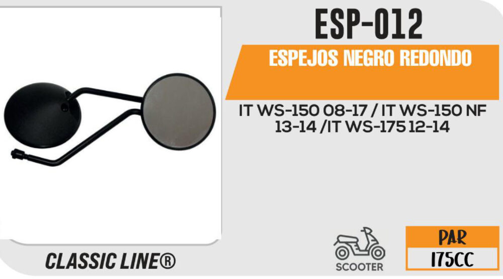ESPEJOS NEGROS REDONDO