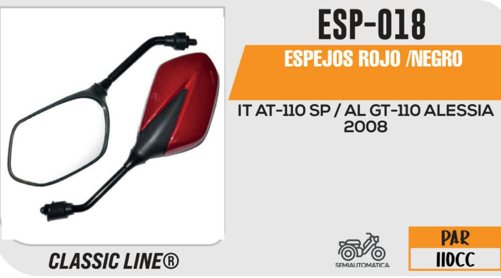 ESPEJOS ROJO /NEGRO