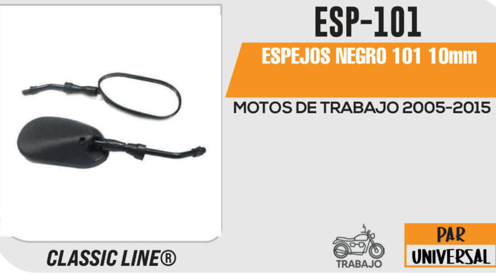 ESPEJOS NEGRO 101 10mm
