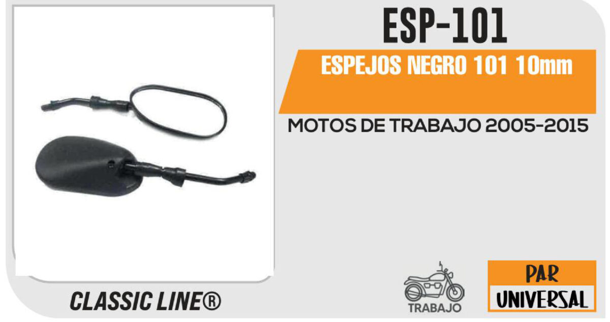 ESPEJOS NEGRO 101 10mm