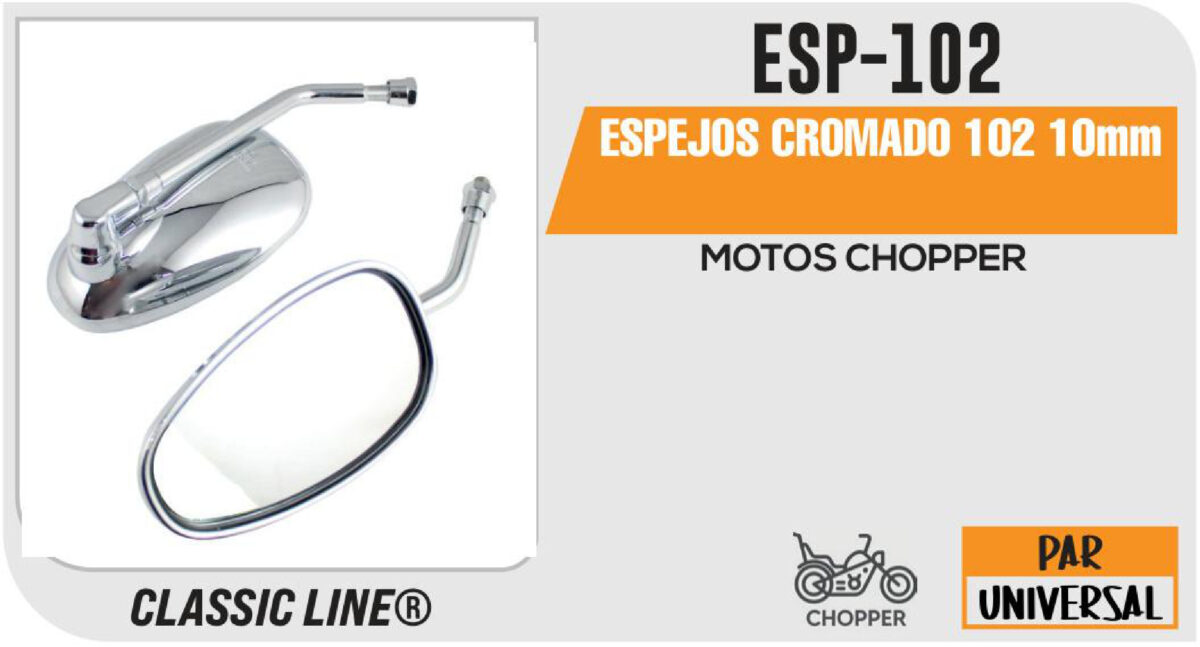 ESPEJOS CROMADO 102 10mm