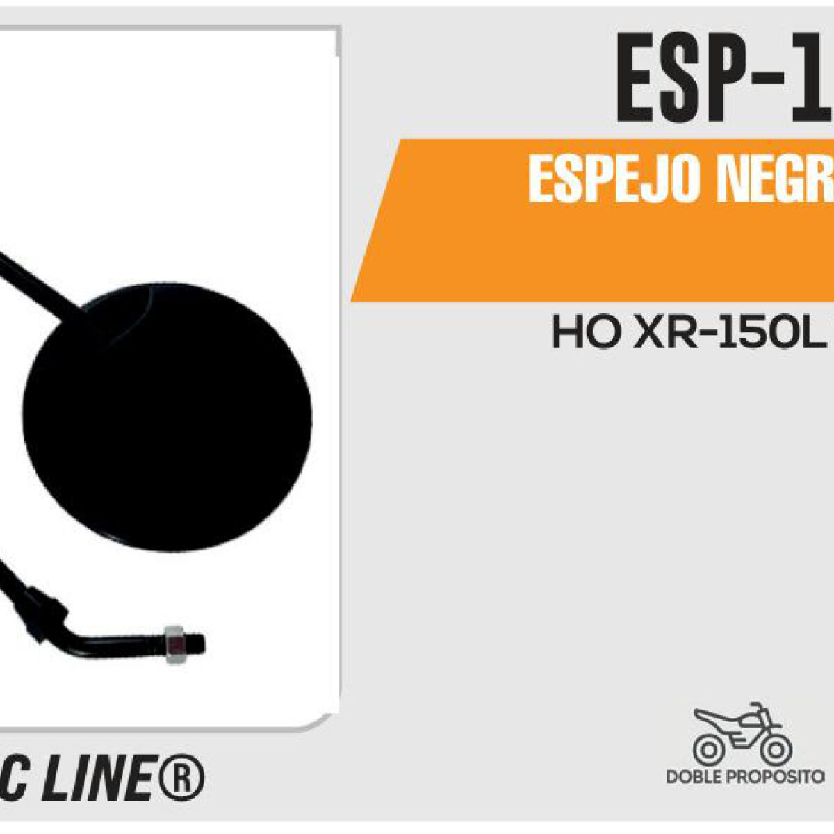 ESPEJO NEGRO 10mm