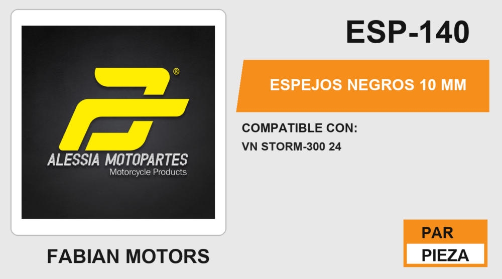 ESPEJOS NEGROS 10 mm