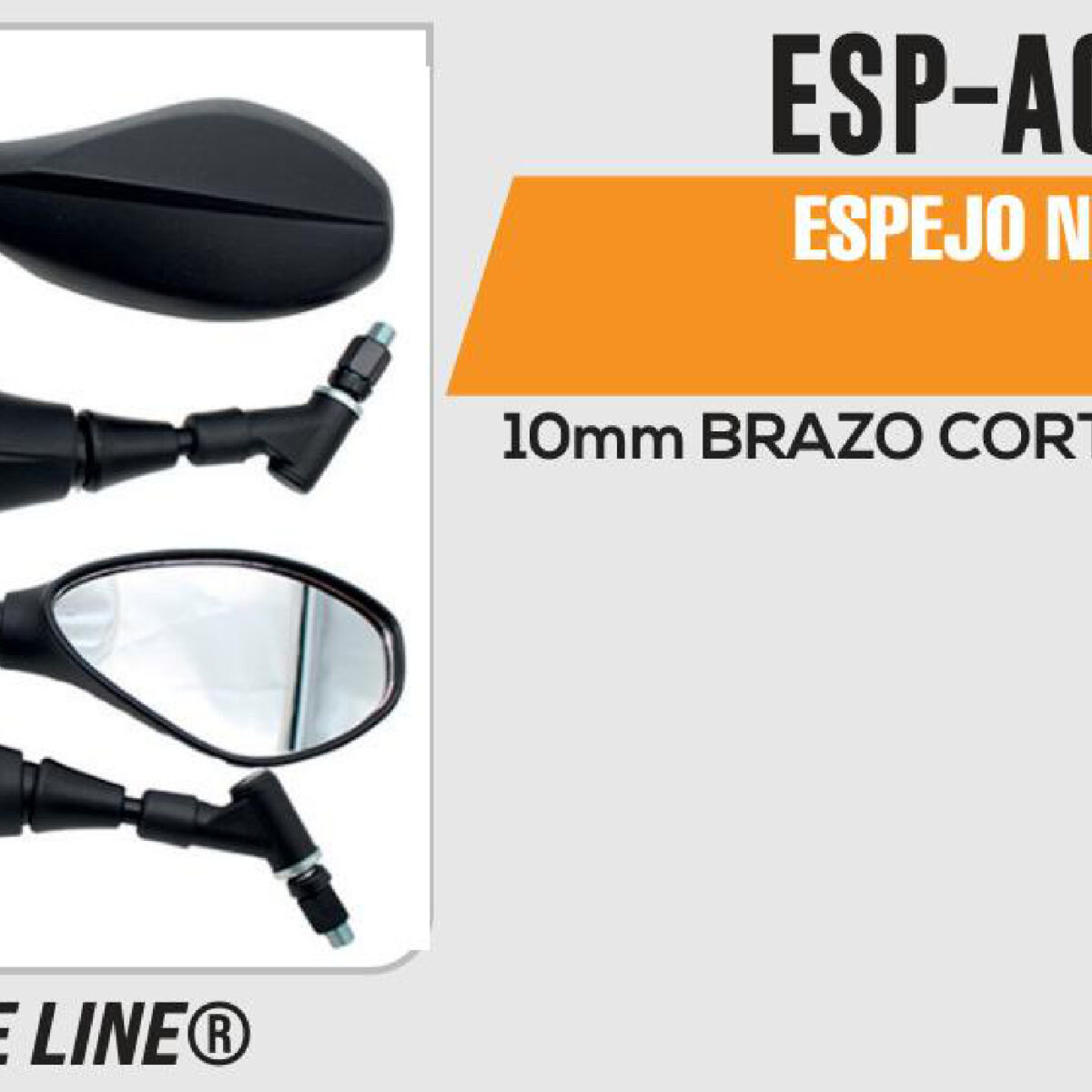 ESPEJO NEGRO 10mm