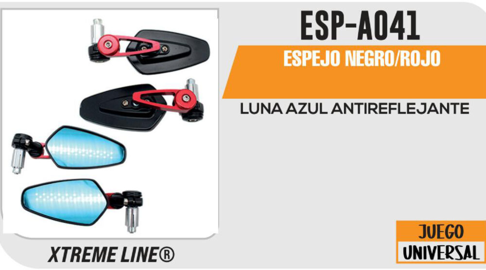 ESPEJO NEGRO/ROJO