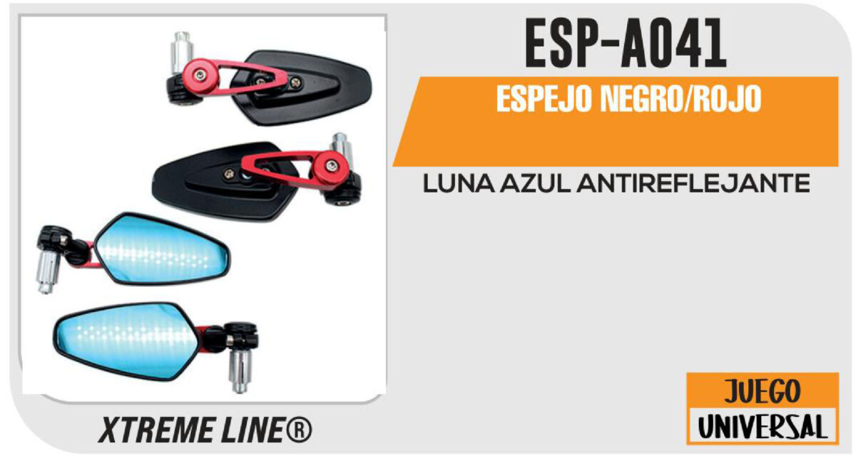 ESPEJO NEGRO/ROJO