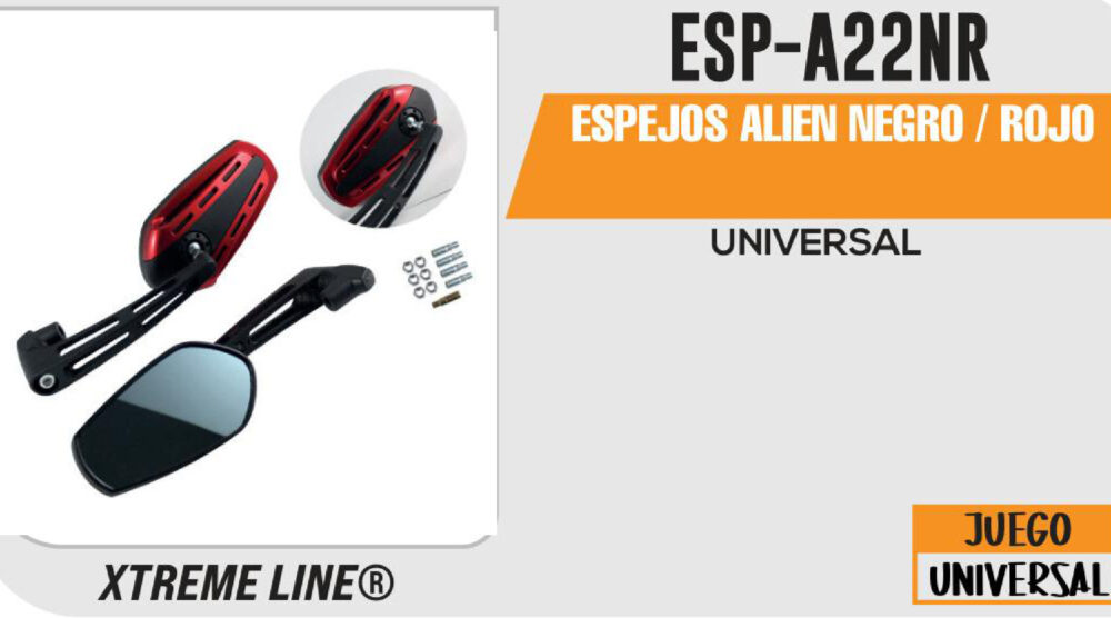 ESPEJOS ALIEN NEGROS / ROJO