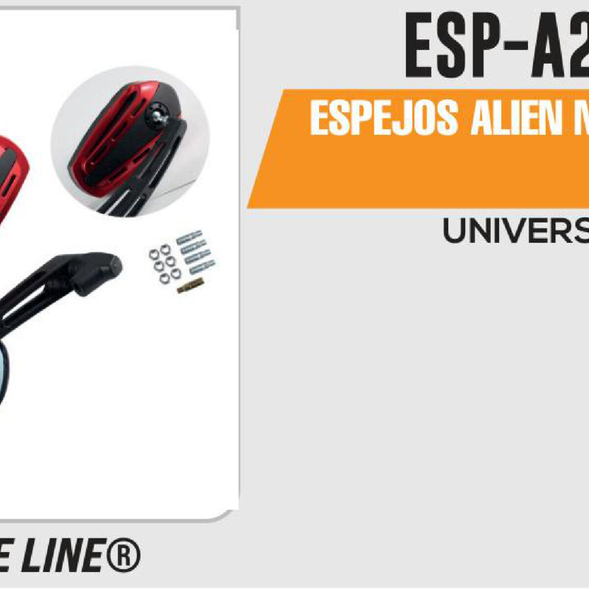 ESPEJOS ALIEN NEGROS / ROJO