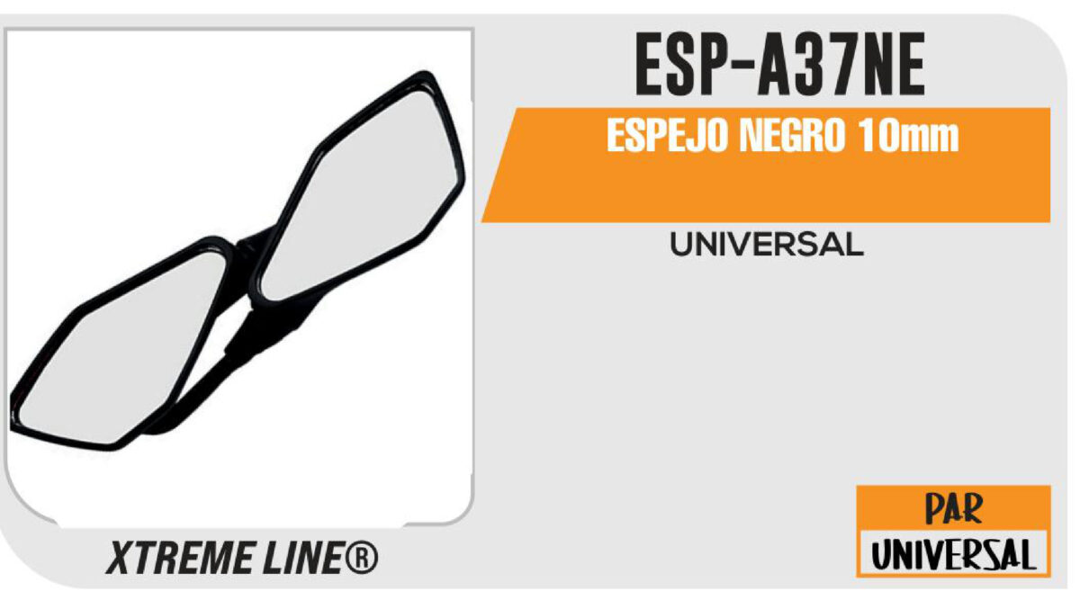 ESPEJO NEGRO 10mm