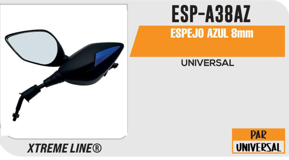 ESPEJO AZUL 8mm