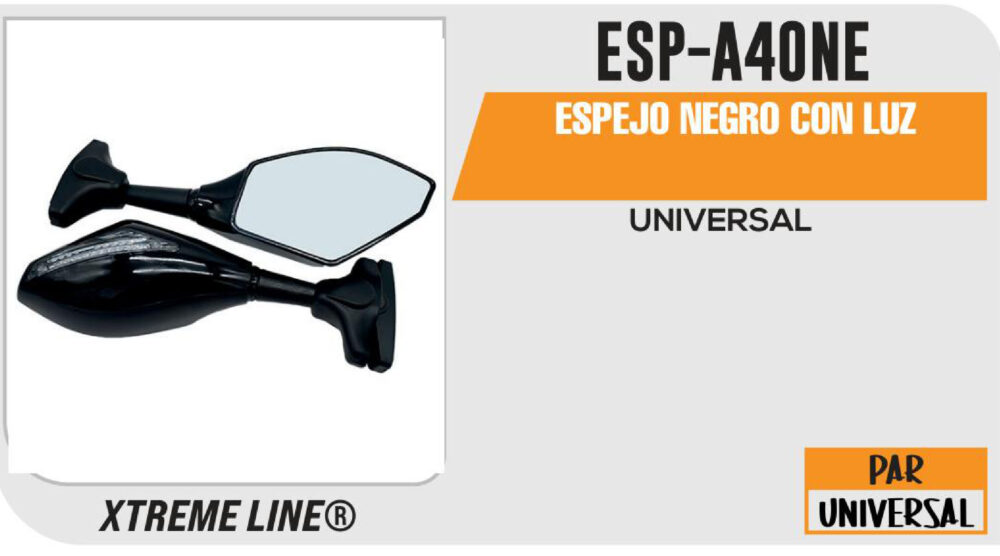 ESPEJO NEGRO CON LUZ
